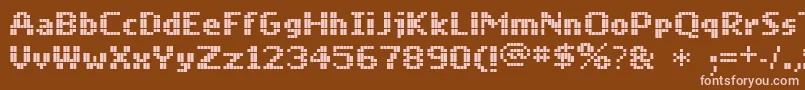 Mobilefont Font – Pink Fonts on Brown Background