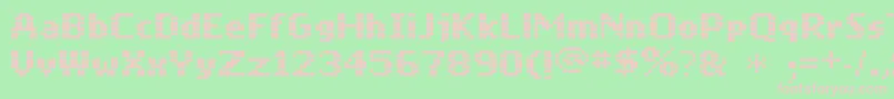 Mobilefont Font – Pink Fonts on Green Background