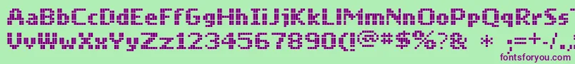 Police Mobilefont – polices violettes sur fond vert