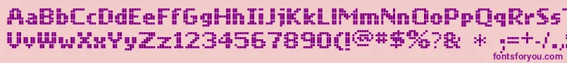 Mobilefont Font – Purple Fonts on Pink Background