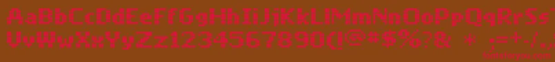 Mobilefont Font – Red Fonts on Brown Background