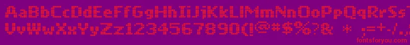 Mobilefont Font – Red Fonts on Purple Background
