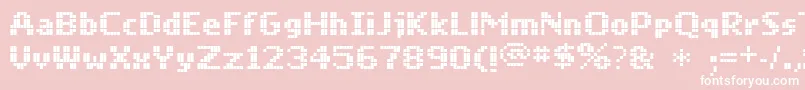 Mobilefont Font – White Fonts on Pink Background