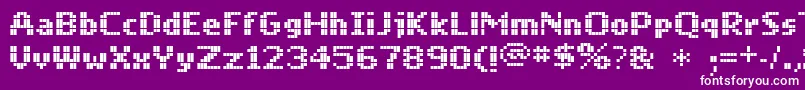 Mobilefont Font – White Fonts on Purple Background