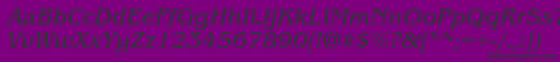 ItcBenguiatBookItalic Font – Black Fonts on Purple Background