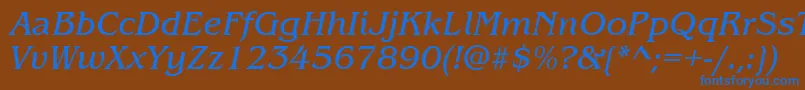 fuente ItcBenguiatBookItalic – Fuentes Azules Sobre Fondo Marrón