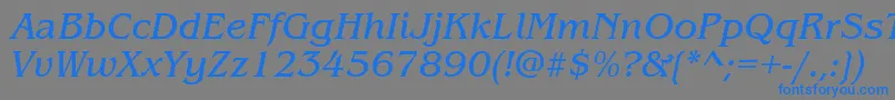 More about ItcBenguiatBookItalic Font ItcBenguiatBookItalic Font – Blue Fonts on Gray Background