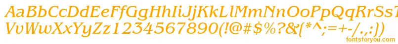 ItcBenguiatBookItalic-Schriftart – Orangefarbene Schriften