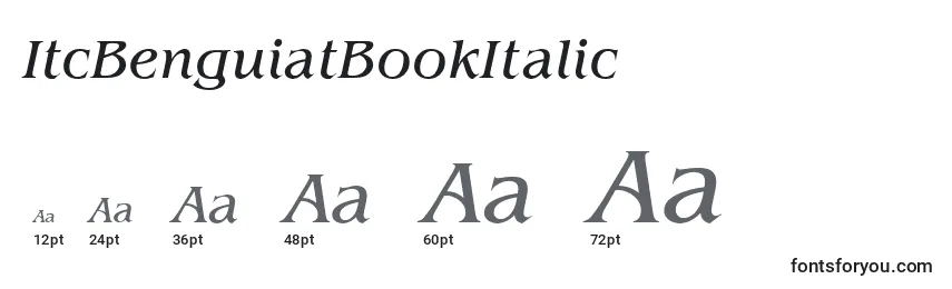 Размеры шрифта ItcBenguiatBookItalic