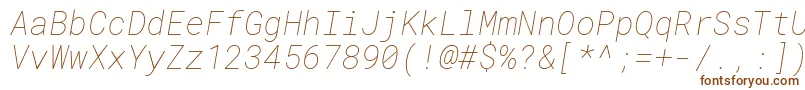 fuente RobotomonoThinitalic – Fuentes Marrones