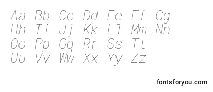 RobotomonoThinitalic-fontti