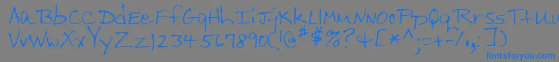 PhillipRegular Font – Blue Fonts on Gray Background