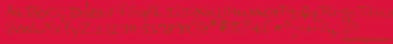 PhillipRegular Font – Brown Fonts on Red Background