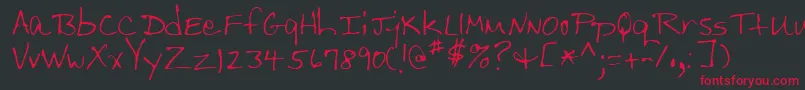 PhillipRegular Font – Red Fonts on Black Background