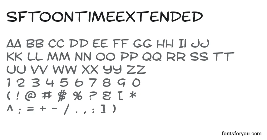 Шрифт SfToontimeExtended – алфавит, цифры, специальные символы