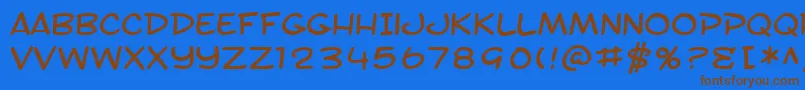 Шрифт SfToontimeExtended – коричневые шрифты на синем фоне
