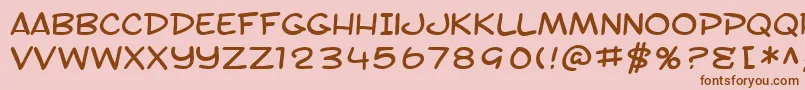 Шрифт SfToontimeExtended – коричневые шрифты на розовом фоне