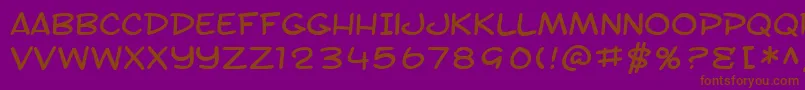 フォントSfToontimeExtended – 紫色の背景に茶色のフォント
