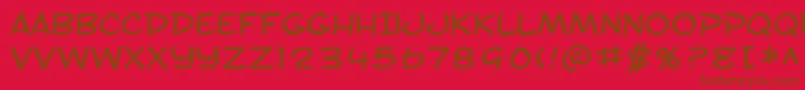 フォントSfToontimeExtended – 赤い背景に茶色の文字