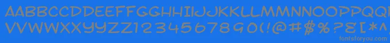 SfToontimeExtended Font – Gray Fonts on Blue Background