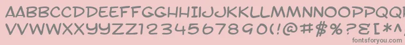 フォントSfToontimeExtended – ピンクの背景に灰色の文字