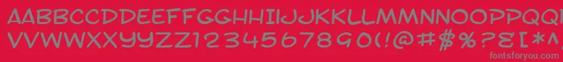 SfToontimeExtended Font – Gray Fonts on Red Background