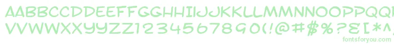 SfToontimeExtended-Schriftart – Grüne Schriften auf weißem Hintergrund