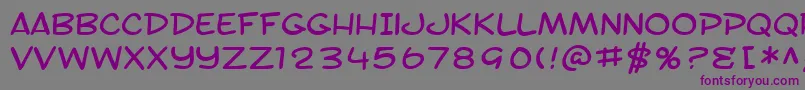 SfToontimeExtended Font – Purple Fonts on Gray Background