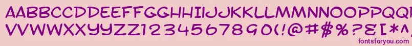 SfToontimeExtended-fontti – violetit fontit vaaleanpunaisella taustalla