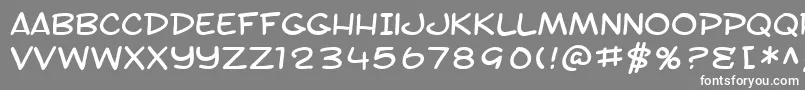 フォントSfToontimeExtended – 灰色の背景に白い文字