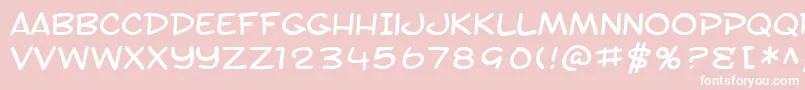 SfToontimeExtended Font – White Fonts on Pink Background