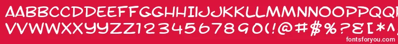 フォントSfToontimeExtended – 赤い背景に白い文字