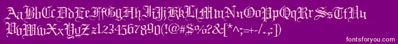Black Night Font – Pink Fonts on Purple Background