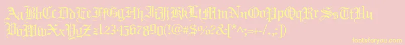 Black Night Font – Yellow Fonts on Pink Background