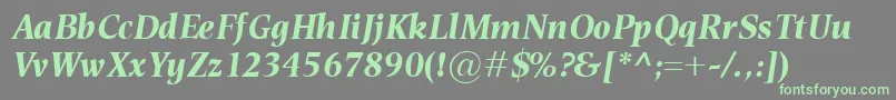 EsperantoBolditalic Font – Green Fonts on Gray Background