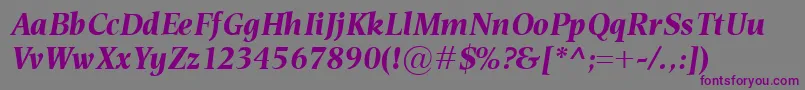 EsperantoBolditalic Font – Purple Fonts on Gray Background