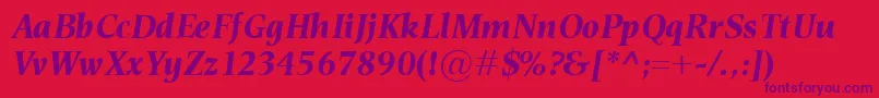 EsperantoBolditalic Font – Purple Fonts on Red Background