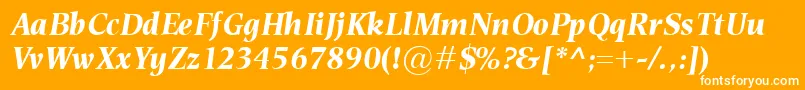 EsperantoBolditalic Font – White Fonts on Orange Background