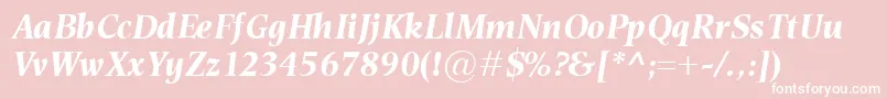 EsperantoBolditalic Font – White Fonts on Pink Background