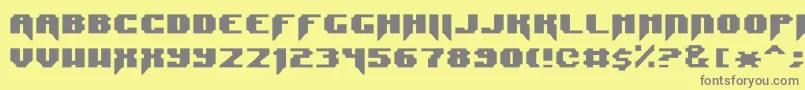 SyntaxTerror Font – Gray Fonts on Yellow Background