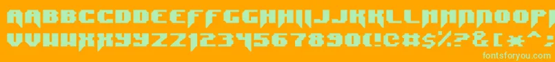 SyntaxTerror Font – Green Fonts on Orange Background