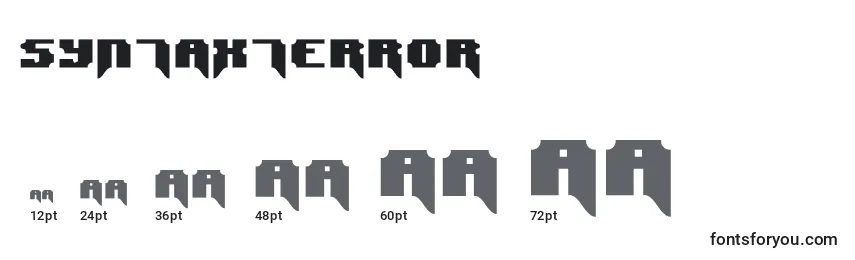 Размеры шрифта SyntaxTerror