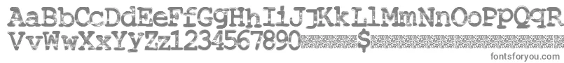 フォントSlickride – 白い背景に灰色の文字