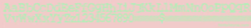 Slickride Font – Green Fonts on Pink Background