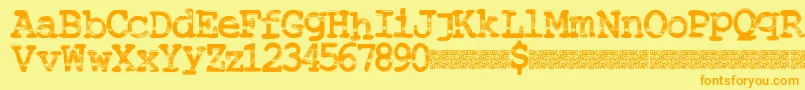 Slickride Font – Orange Fonts on Yellow Background