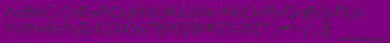 フォントFuturafuturislightc – 紫の背景に黒い文字
