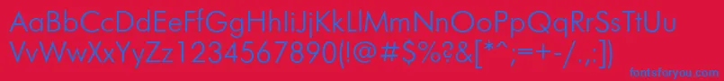 Futurafuturislightc Font – Blue Fonts on Red Background