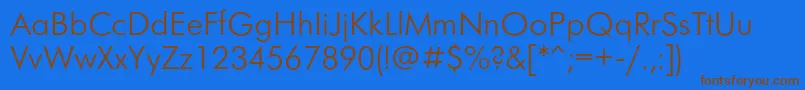Шрифт Futurafuturislightc – коричневые шрифты на синем фоне