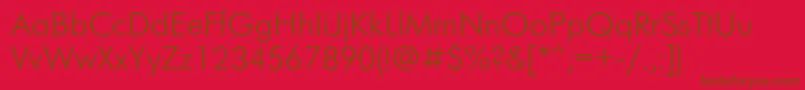 Futurafuturislightc Font – Brown Fonts on Red Background