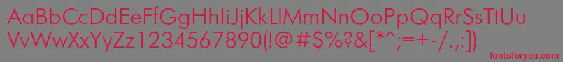 Futurafuturislightc Font – Red Fonts on Gray Background
